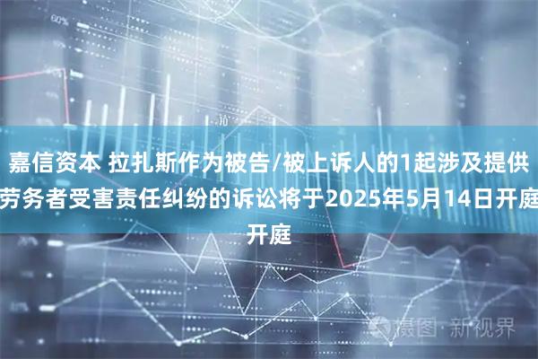 嘉信资本 拉扎斯作为被告/被上诉人的1起涉及提供劳务者受害责任纠纷的诉讼将于2025年5月14日开庭
